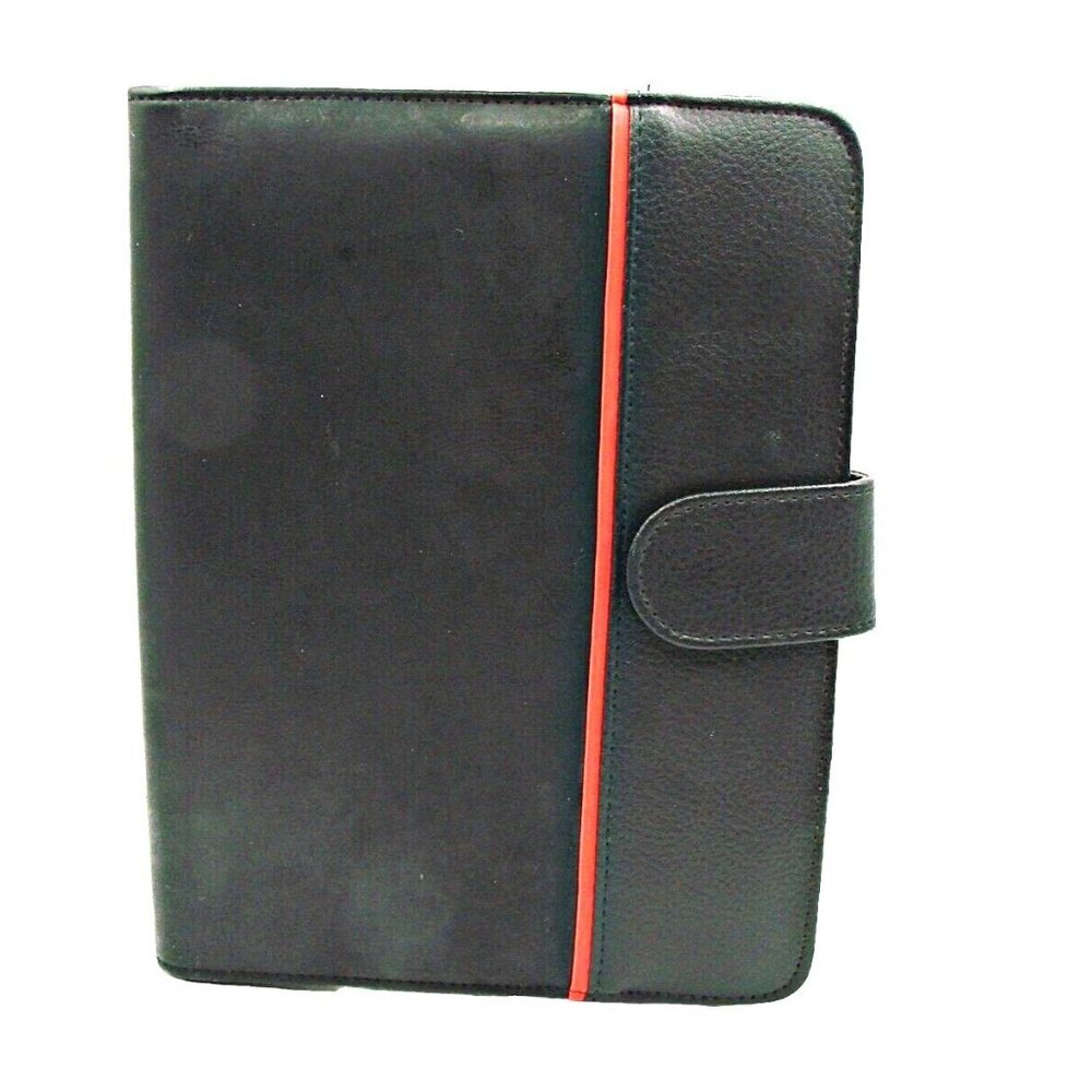 Master Business Agenda MBA Planner Organizer Black Leather 3 Ring Snap Closure